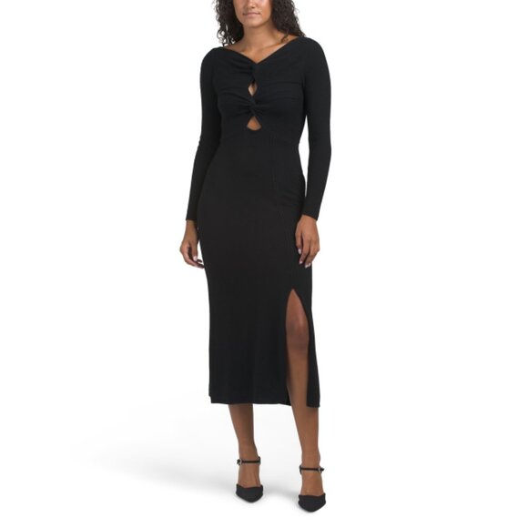 SANDRO NOIR Wool Blend Knit Dress - Picture 1 of 2